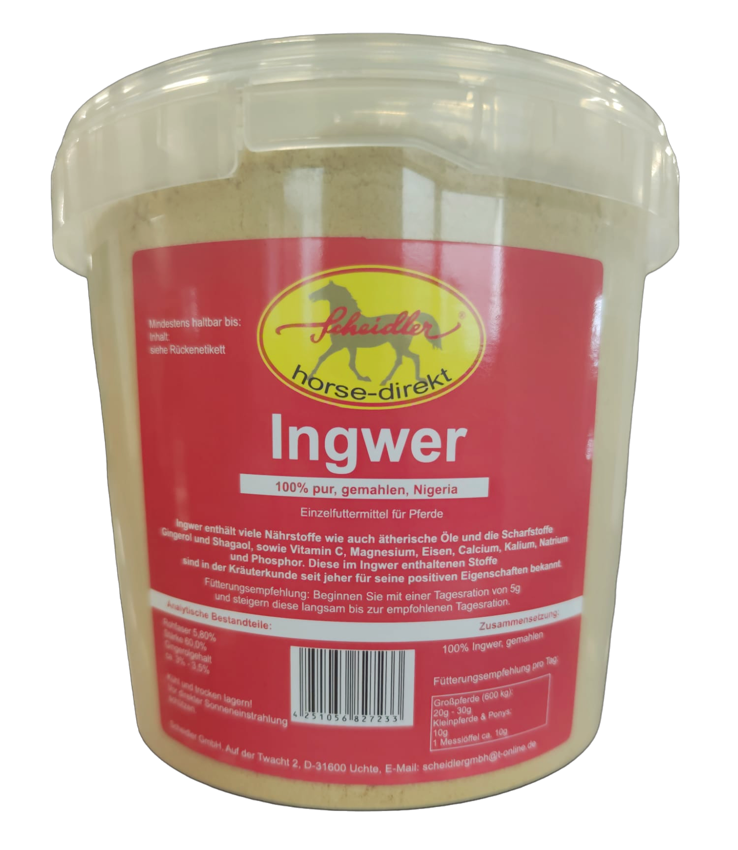 900g Eimer mit Ingwer inkl. Messlöffel