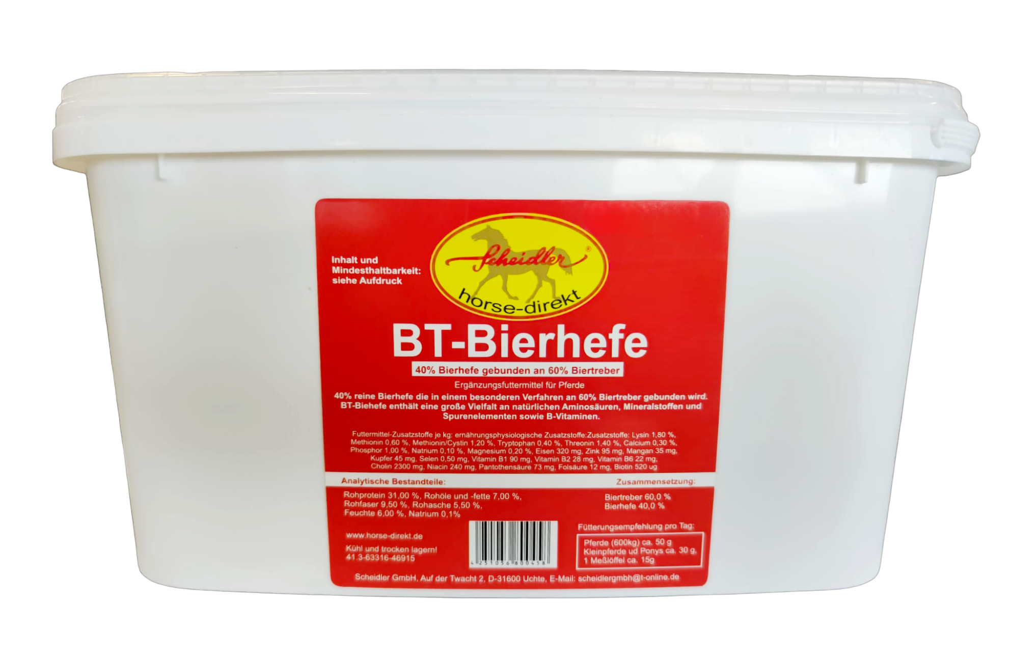 3,5 kg Eimer inkl. Messlöffel gefüllt mit BT-Bierhefe
