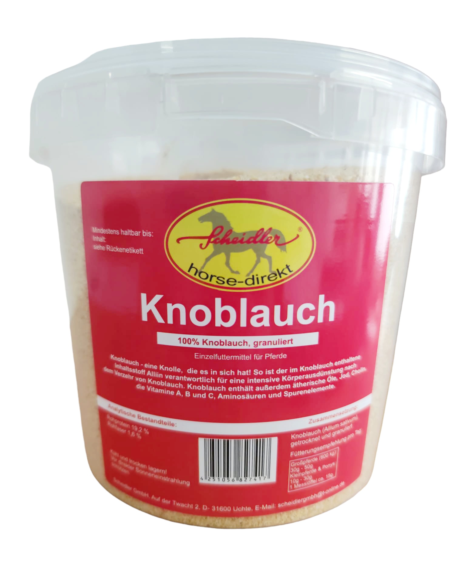 1500g Eimer mit Knoblauch granuliert inkl. Messlöffel