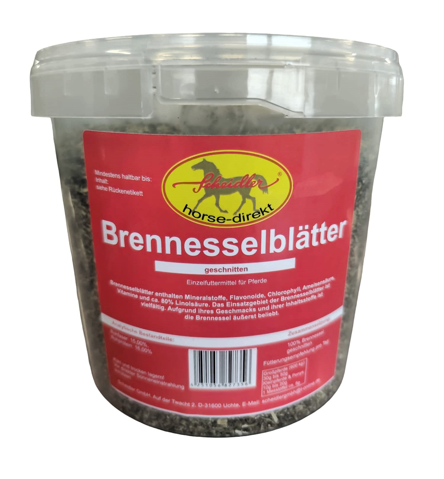 Eimer mit 450g Brennessel Blättern
