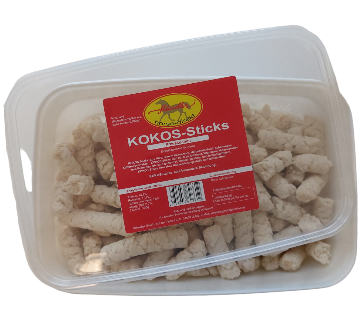 Dose mit Kokos-Sticks 2,5kg